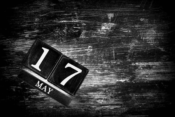 Wooden Calendar Date May — Stock Photo, Image