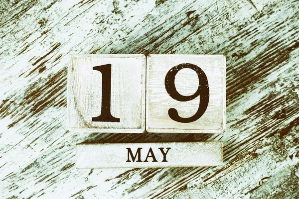 Wooden Calendar Date May — Stockfoto