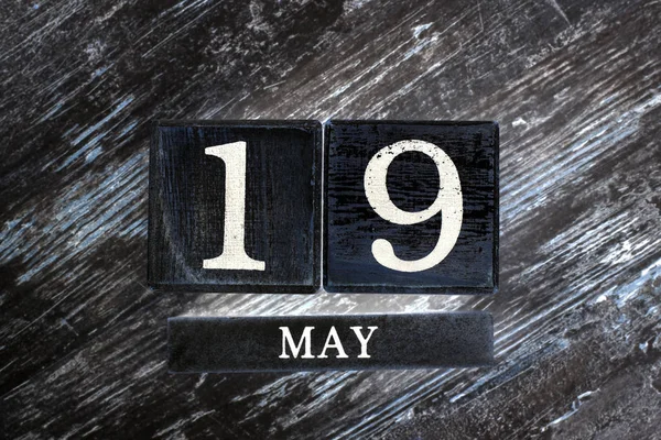 Wooden Calendar Date May — Stockfoto