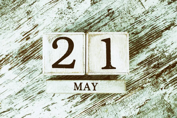 Wooden Calendar Date May — Stockfoto