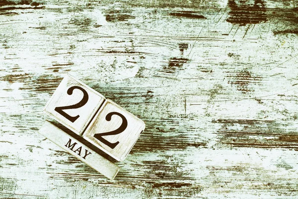 Calendario Madera Con Fecha Mayo — Foto de Stock