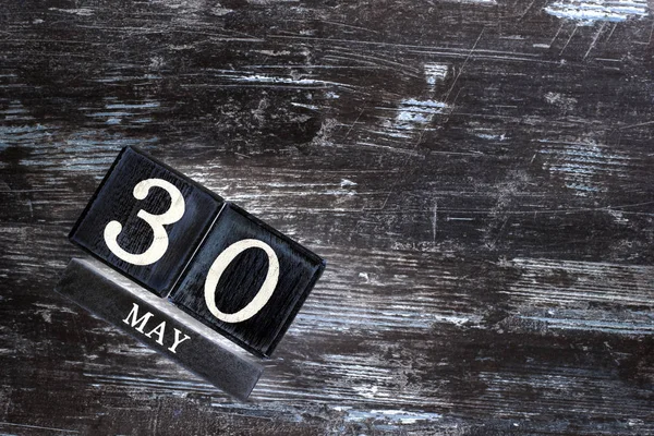 Wooden Calendar Date May — Stock Photo, Image