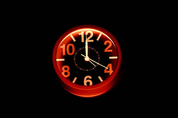 Illuminated Clock Dark — Stockfoto