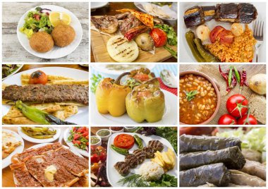 Geleneksel Türk yemekleri kolaj