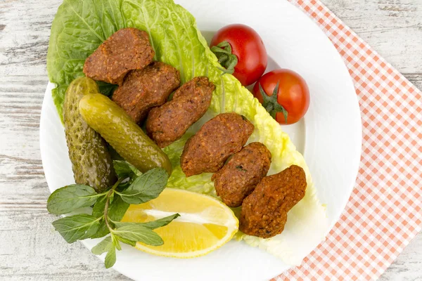 Alimentos Tradicionales Turcos Bulgur Kofte Cig Kofte — Foto de Stock