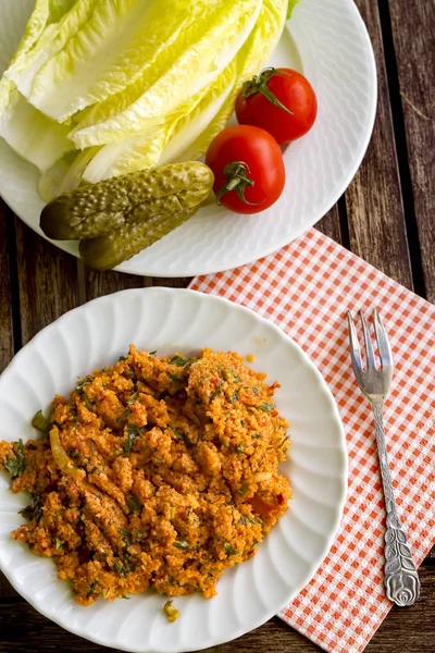 Comida Turca Ensalada Bulgur Kisir — Foto de Stock