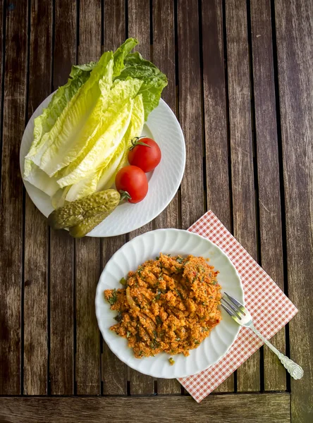 Yemek; Bulgur salatası (kisir)