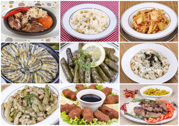 Kolase Makanan Tradisional Turki — Stok Foto