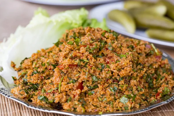 Alimentos Turcos Ensalada Bulgur Kisir — Foto de Stock