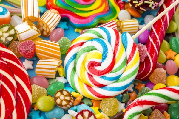Colorful Candies White Background — Stock Photo, Image