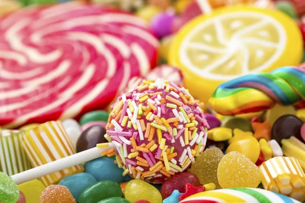 Colorful Candies White Background — Stock Photo, Image