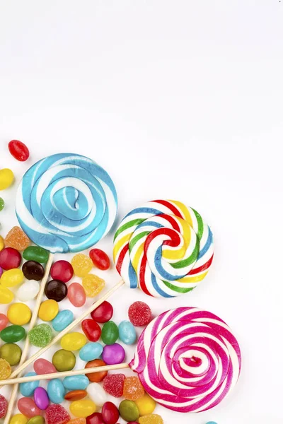 彩色糖果甜点背景 — 图库照片