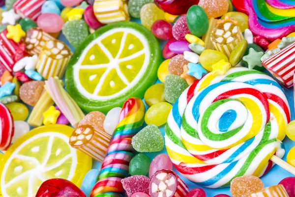 stock image Colorful candies dessert background