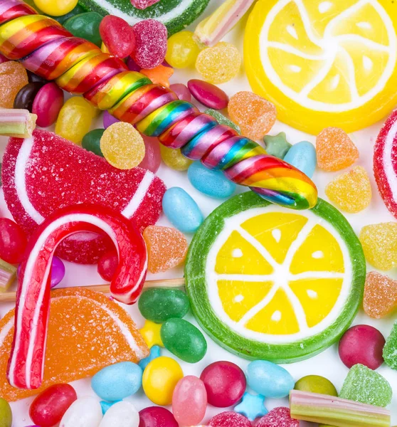 Bunte Bonbons Dessert Hintergrund — Stockfoto