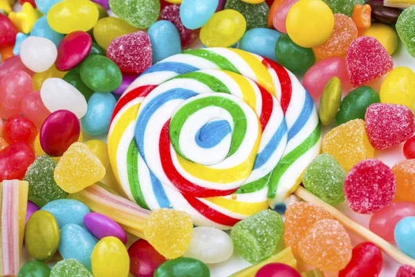 Bunte Bonbons Dessert Hintergrund — Stockfoto