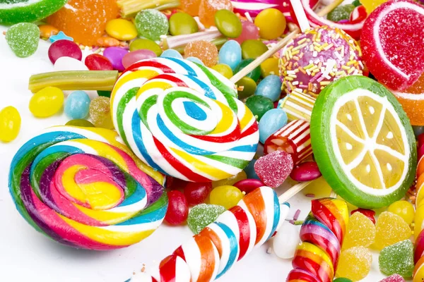 彩色糖果甜点背景 — 图库照片