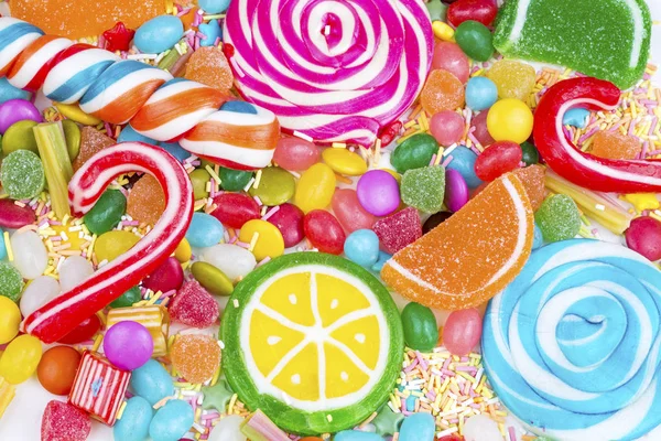 Renkli Şeker Tatlı Arka Plan — Stok fotoğraf