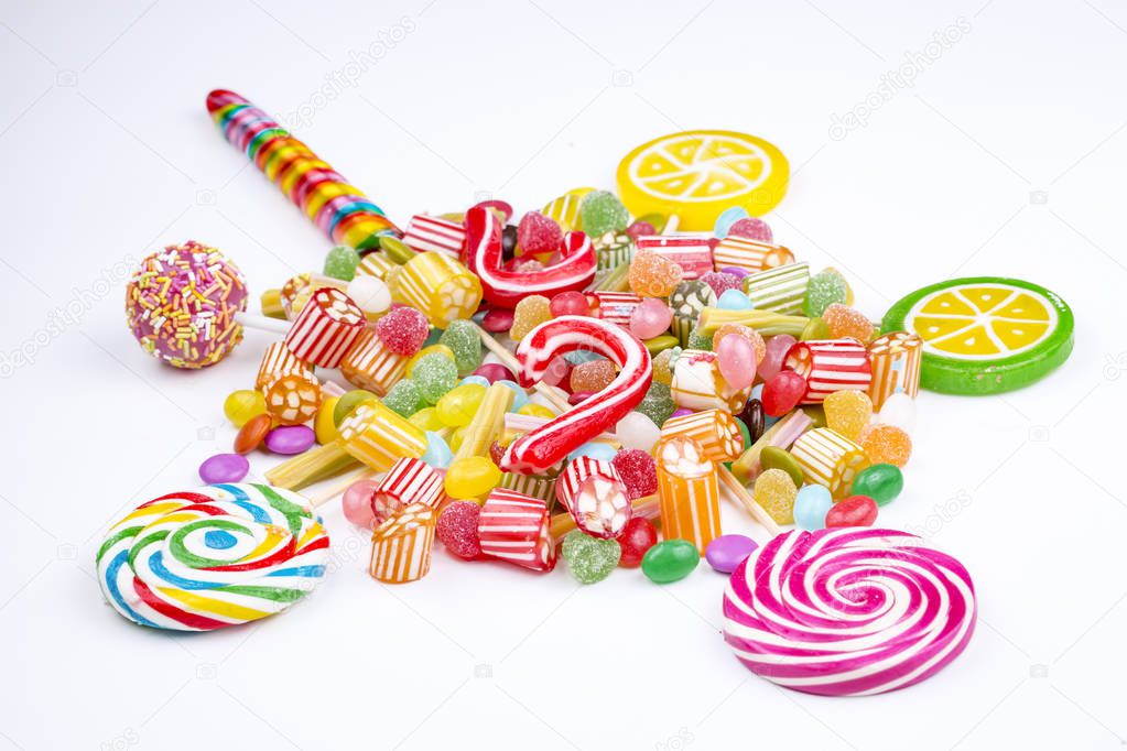 Colorful candies dessert background