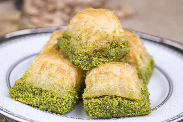 Postres Turcos Tradicionales Baklava —  Fotos de Stock