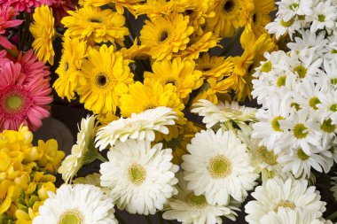 Renkli çiçek pazarı