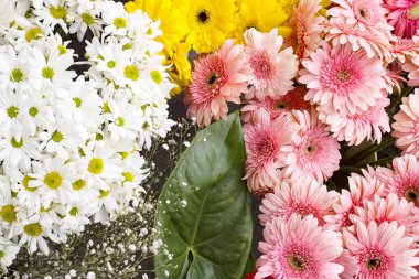 Renkli çiçek pazarı