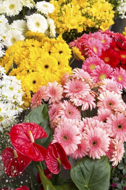 Renkli çiçek pazarı