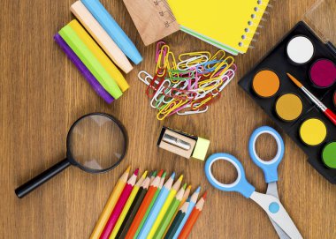 Okul ekipmanları; ileti örneği