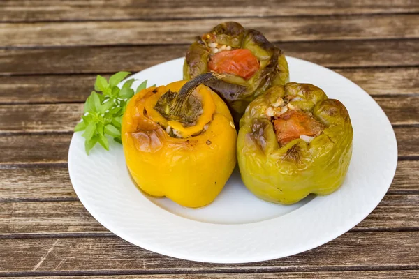 Alimentos Turcos Pimienta Peluche Biber Dolma — Foto de Stock