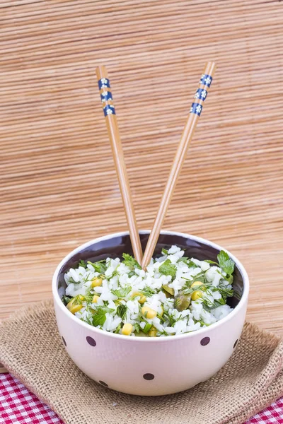 Las Verduras Arroz Alimentos — Foto de Stock