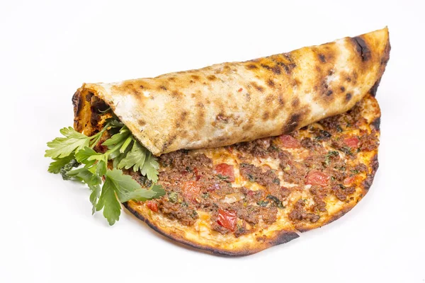 Türk Yemekleri Pide Lahmacun — Stok fotoğraf