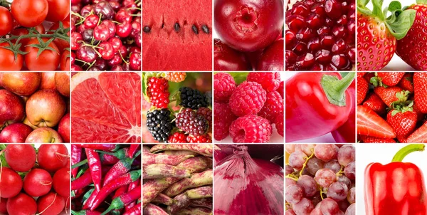 Collage Frutas Verduras —  Fotos de Stock