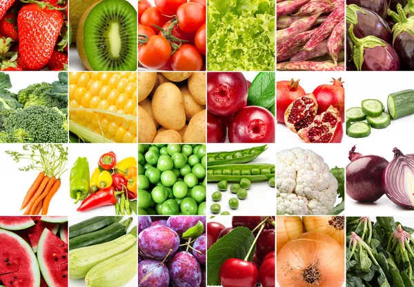 Collage Frutta Verdura — Foto Stock