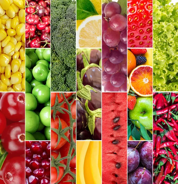 Fruits and vegetables collage