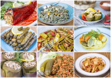 Geleneksel Türk yemekleri kolaj