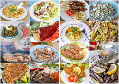 Geleneksel Türk yemekleri kolaj