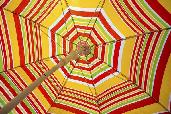 Close Colorful Umbrella Beach — Stockfoto