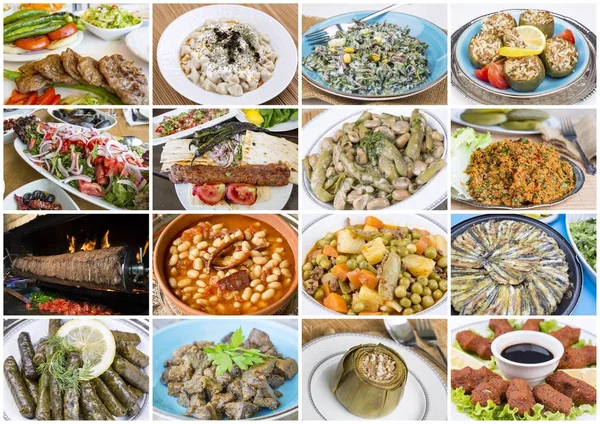 Traditional Turkish Foods Collage — Stock Photo, Image