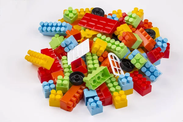 Colorful Plastic Blocks Toy — Stock Photo, Image
