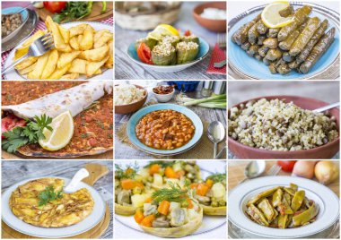 Geleneksel Türk yemekleri kolaj