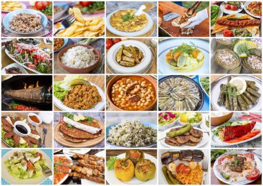 Geleneksel Türk yemekleri kolaj