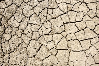 Kurumuş çatlamış zeminin dokusu.