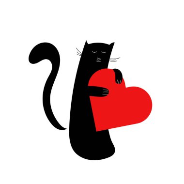 Kedi sanat beraberlik beyaz arka plan üzerinde