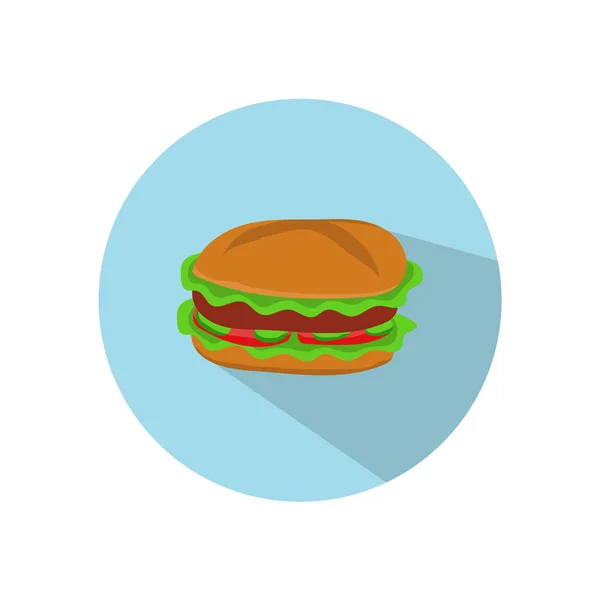 Delicious Burger Illustration Fast Food Theme — ストック写真