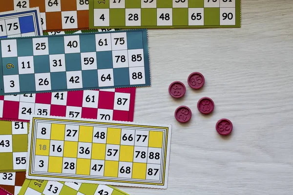 Close View Bingo Game Table — Foto de Stock