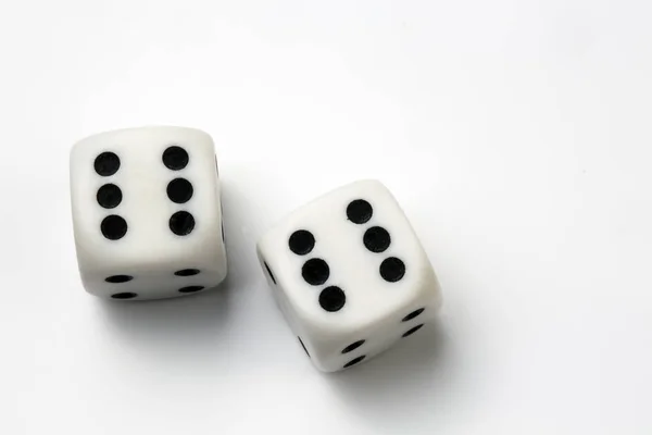 Close Shot Dice White Background — Zdjęcie stockowe