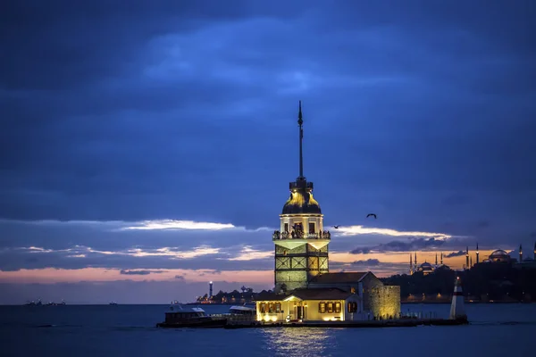 Вид Город Турции Ночное Время — стоковое фото