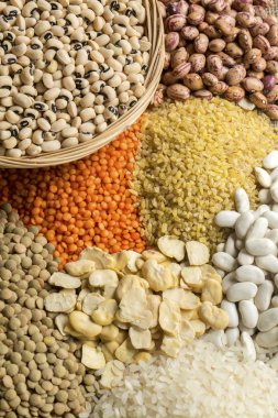 close up of different types of legumes