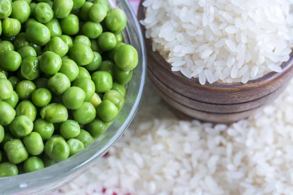 Green Peas Rice Bowls — ストック写真