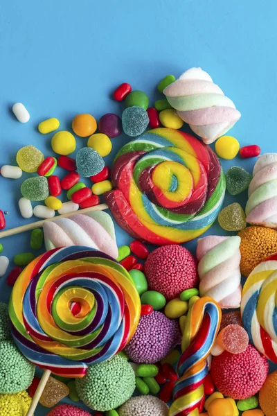 Variety Colorful Candies Close View — Foto de Stock