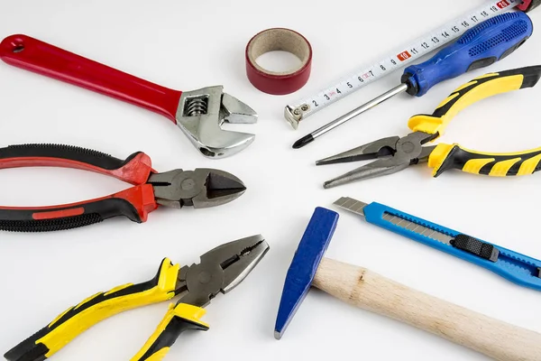 Set of tools, Many tools isolated on white background.